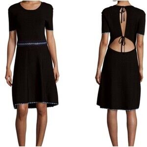 Opening Ceremony Cut Out Knit Dress Black Size S/P NWT Backless Waist Trim $395